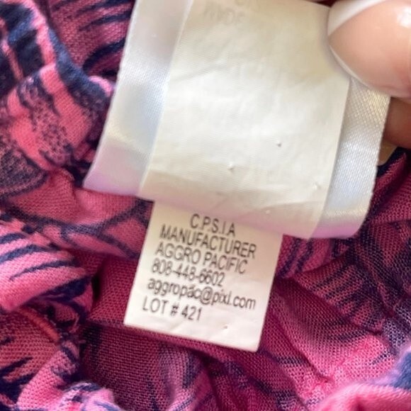 Women's Tropical Print Ruffled Dress with Adjustable Straps Size M-9 Juniors - Picture 11 of 13